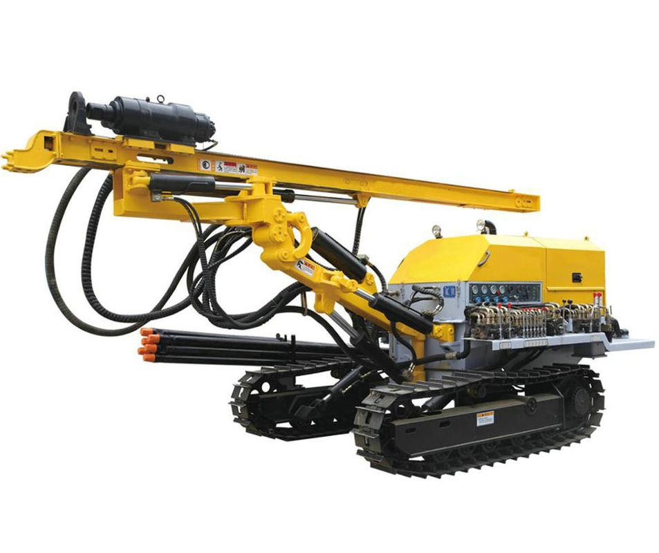 60m Small Crawler Type DTH Rotary Blasting Mounted Borehole Portable Mining Pneumatic Borehole Directional Machine