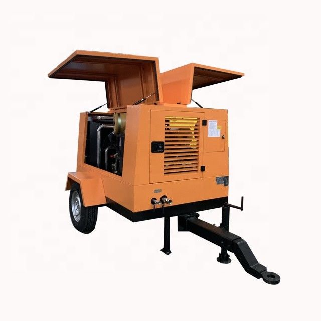 Portable Diesel Driven Air Compressor 55KW Engine 8bar Work Pressure For Drilling
