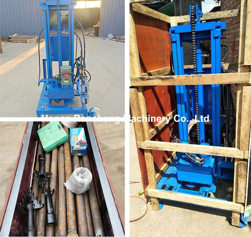 Drill Depth 100m Electric Portable Water Well Drilling Rig Main Machine With 22HP Engine