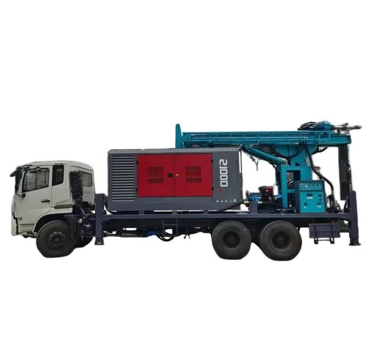 300m Depth Truck Mounted Water Well Drilling Rig 80km/h 266HP Load Vehicle Engine
