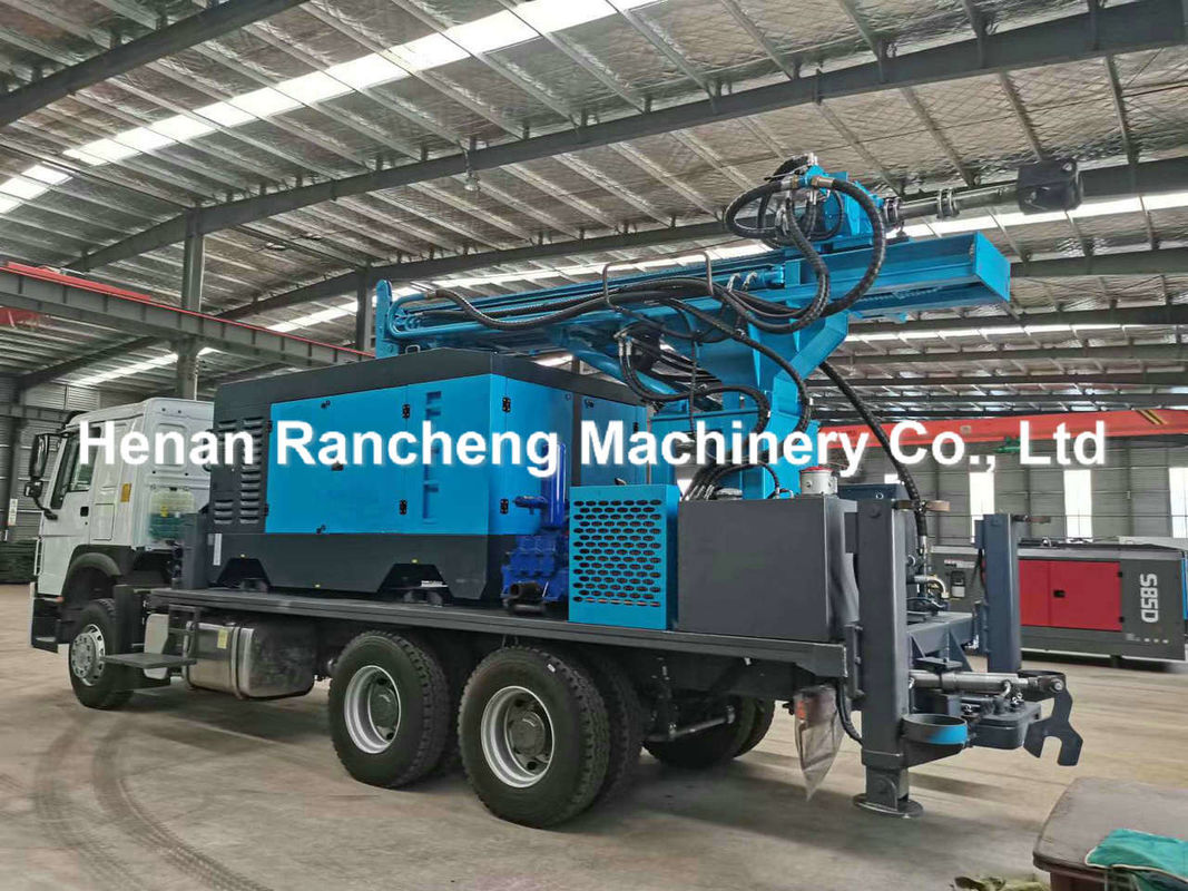 350m Depth Truck Mounted Drilling Rig / Truck Mounted Water Well Drilling Rig Machine With 6X4 HOWO Truck