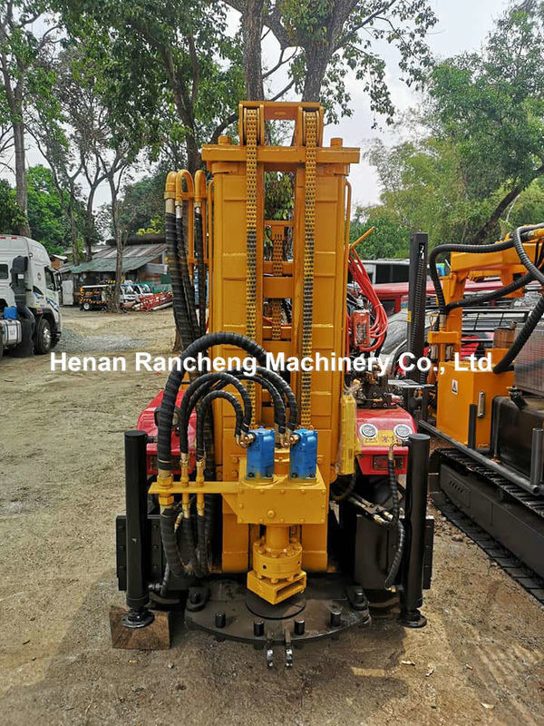 200m Depth 40HP  Diesel Engine Hydraulic Water Well Drilling Machine With Three-Wheeled Vehicle