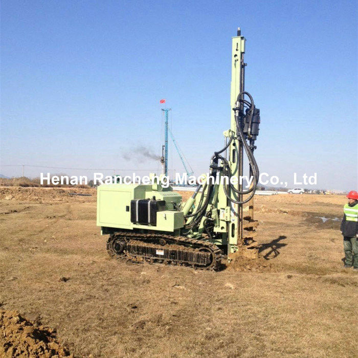 84kw Solar Powered Pile Driver Equipment 20 - 100m Bore Depth 90 - 300mm Bore Dia