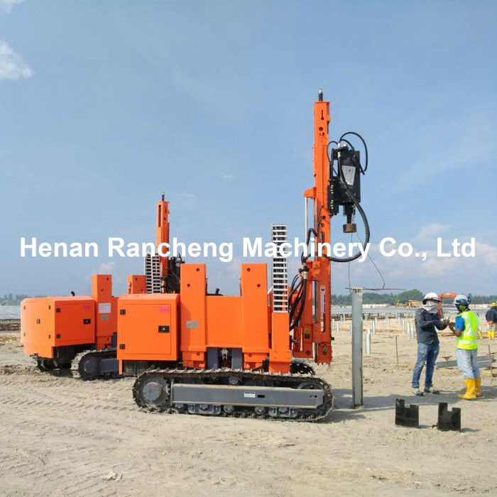 114HP Drilling Rig Machine / Photovoltaic Pile Driver / Machine / Equipment For Solar Pile Installation