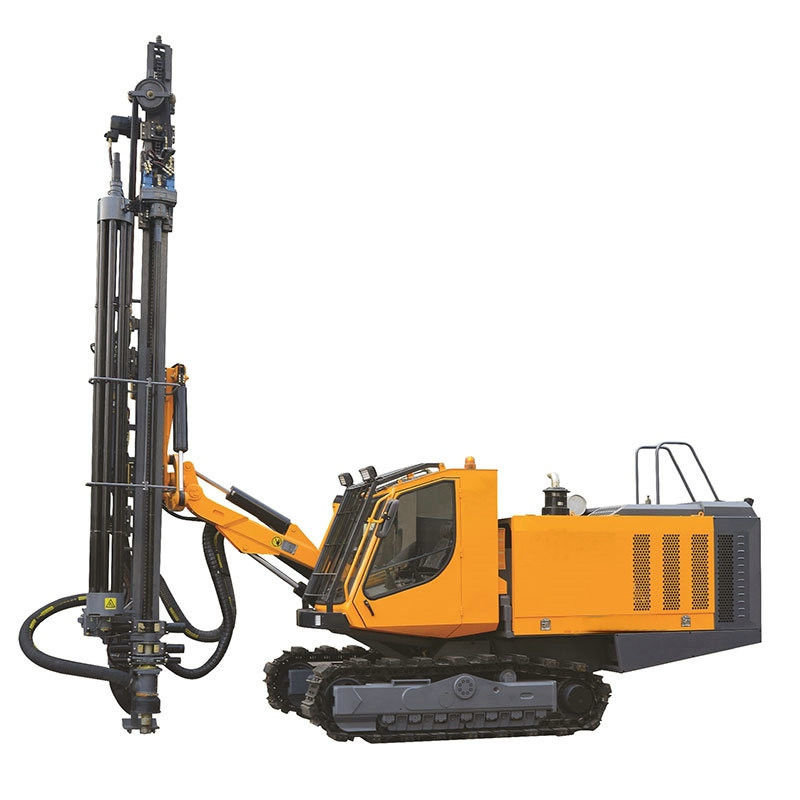Crawler Type Rock DTH Drill Rig Machine 32m Drilling Depth 242KW Cummins Engine