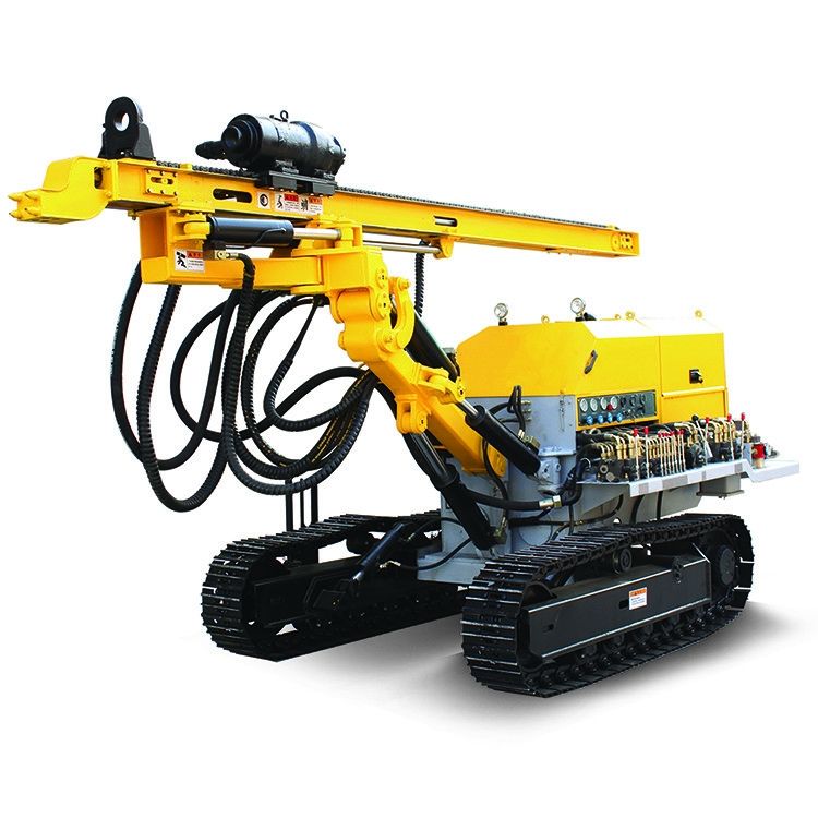 60-80m Depth Crawler Hydraulic DTH Drilling Rig 90-165mm Diameter Both Rotary And Hammer Drilling