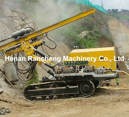 60m Small Crawler Type DTH Rotary Blasting Mounted Borehole Portable Mining Pneumatic Borehole Directional Machine