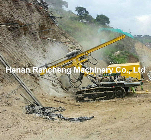 60m Small Crawler Type DTH Rotary Blasting Mounted Borehole Portable Mining Pneumatic Borehole Directional Machine