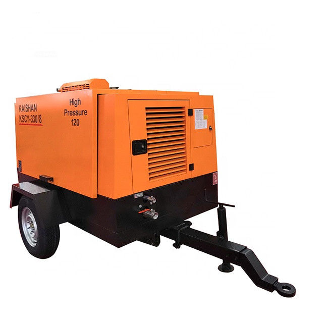 9 . 2m³ / min Capacity Drilling Air Compressor Yuchai 88KW 8bar Work Pressure