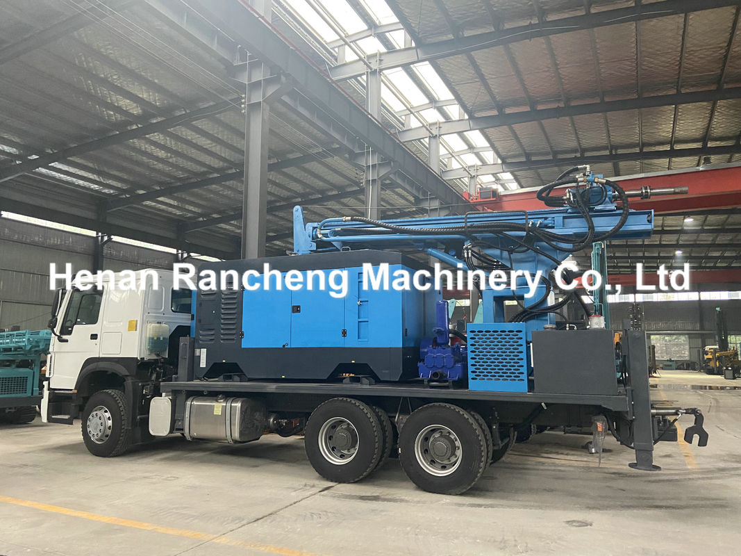Hydraulic Tricycle Mounted Water Well Drilling Rig Drill Depth 400m with Cummins 170 HP Load Vehicle Engine