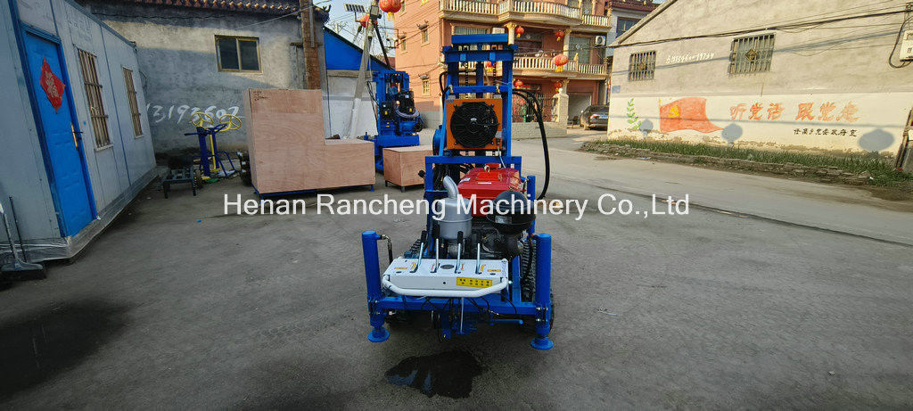 Easy Operation RCS200C Rubber Crawler Portable Drilling Rig With 150m Depth 450mm Diameter