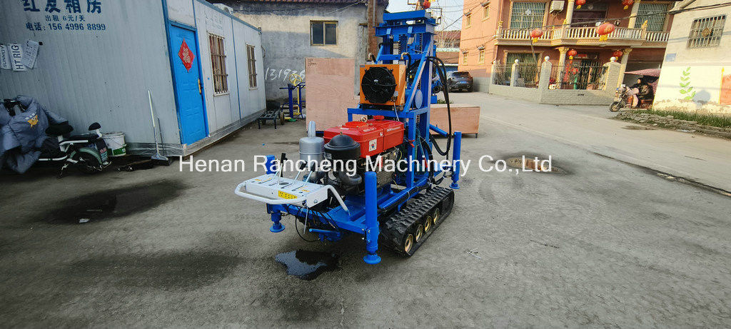 Easy Operation RCS200C Rubber Crawler Portable Drilling Rig With 150m Depth 450mm Diameter