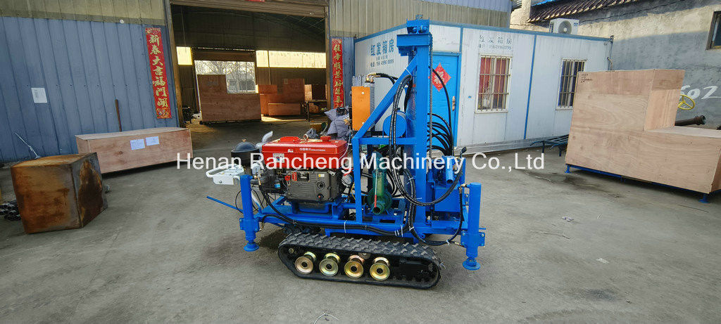 Easy Operation RCS200C Rubber Crawler Portable Drilling Rig With 150m Depth 450mm Diameter