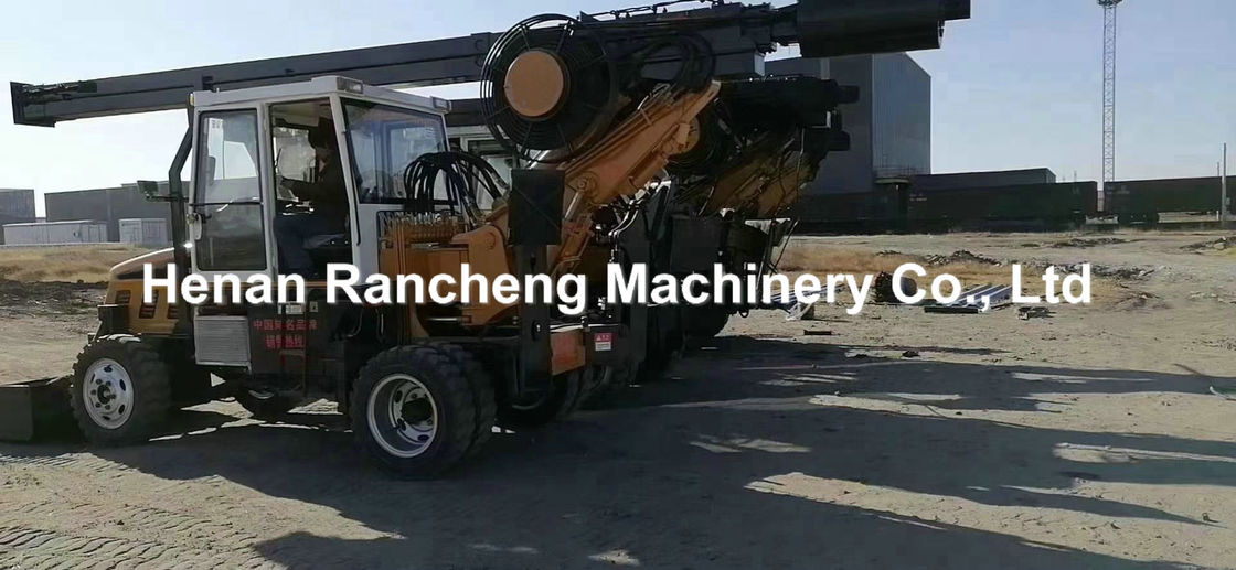 Wheel Type Auger Piling Hydraulic Rig 11m / 13m / 15m / 20m Depth