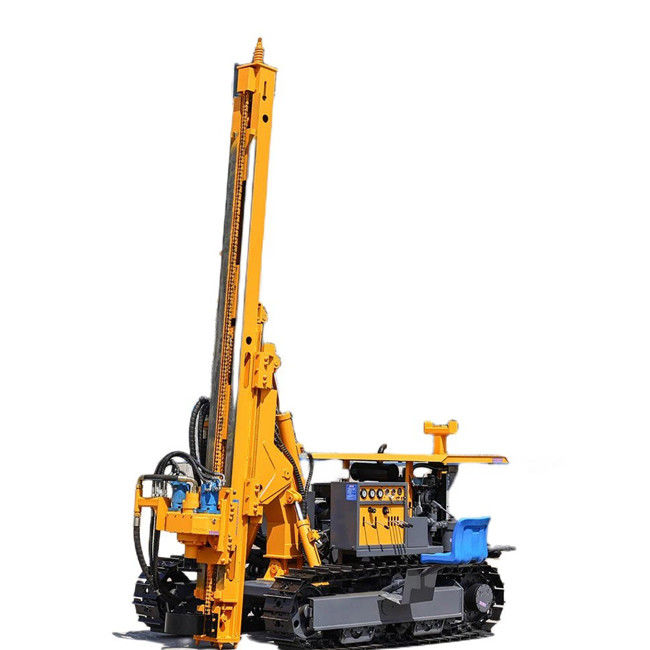 150m Bore Depth 90 - 200mm Bore Dia Solar Pile Driver 75KW Crawler Drilling Rig