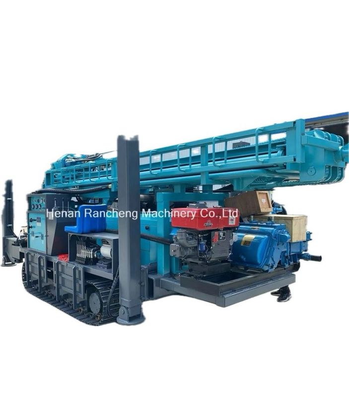 Deep Hydraulic Borehole DTH Water Well Drilling Crawler Type 350m Drilling Rig