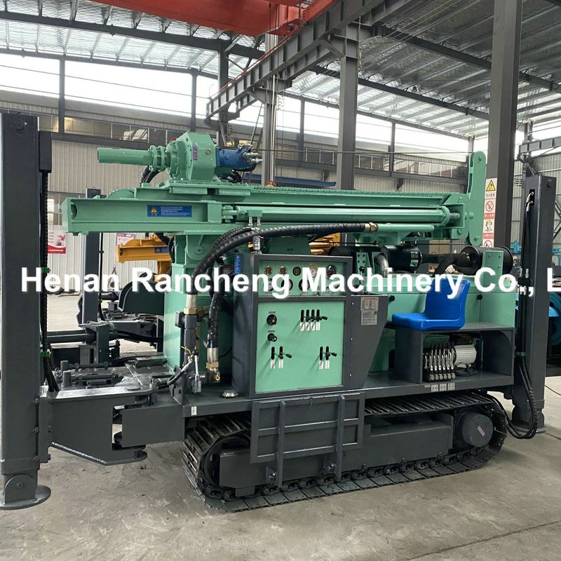 300m Depth 350mm Diameter Water Well Crawler Type Drilling Rig Machine With Full Hydraulic Control