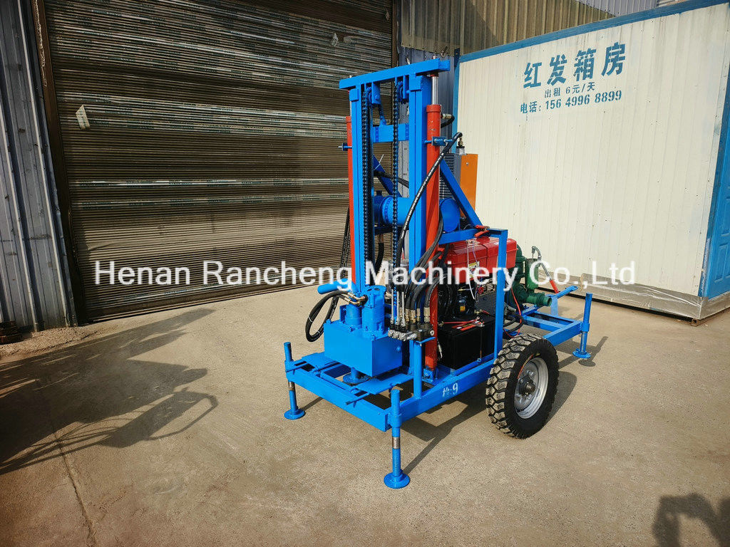 High Performance Portable Water Well Drilling Rig 150m Depth & 450mm Borehole Diameter