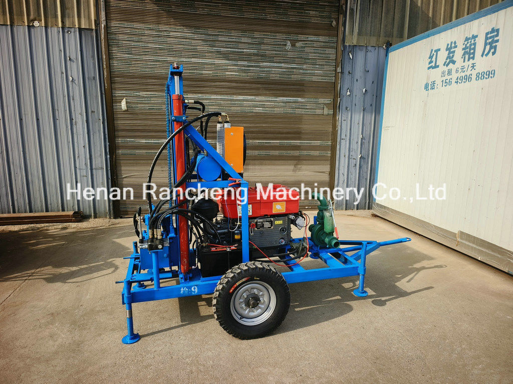 High Performance Portable Water Well Drilling Rig 150m Depth & 450mm Borehole Diameter