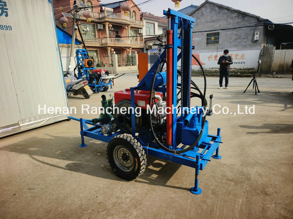 High Performance Portable Water Well Drilling Rig 150m Depth & 450mm Borehole Diameter