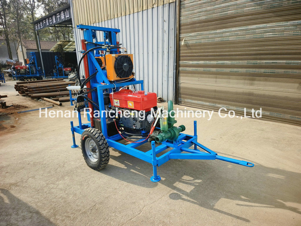 High Performance Portable Water Well Drilling Rig 150m Depth & 450mm Borehole Diameter