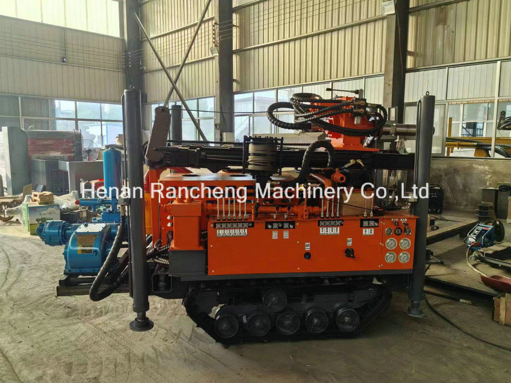 180m Mini Crawler Water Well Drilling Rig with 77.3KW YuChai Engine for Borehole