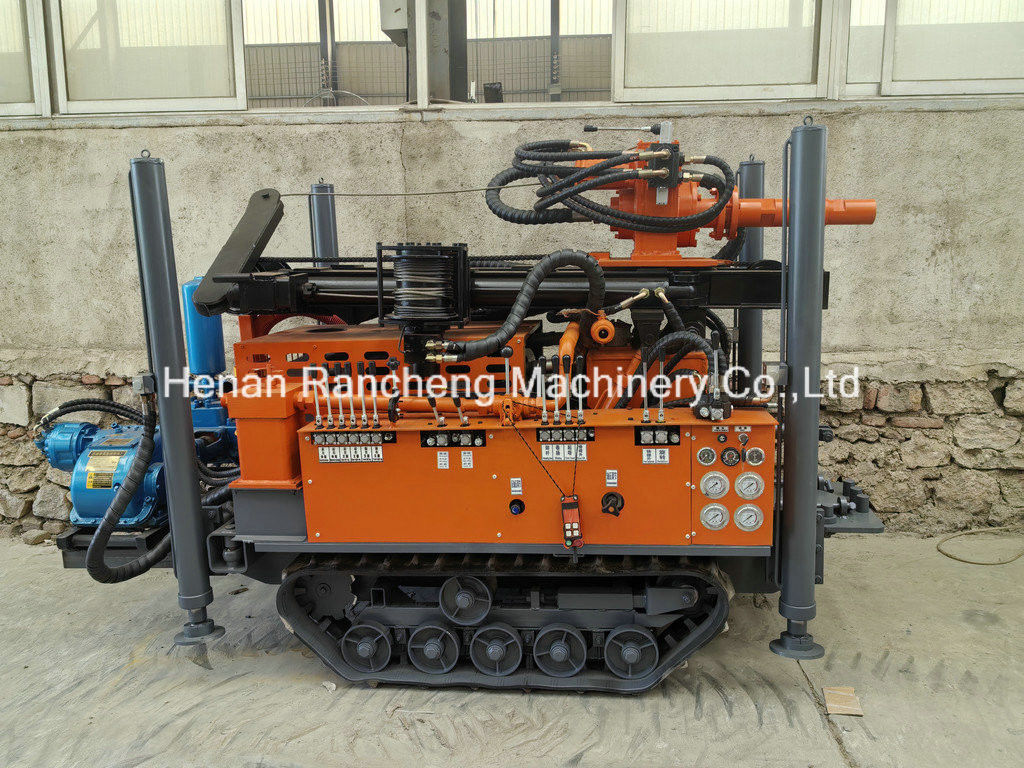 180m Mini Crawler Water Well Drilling Rig with 77.3KW YuChai Engine for Borehole