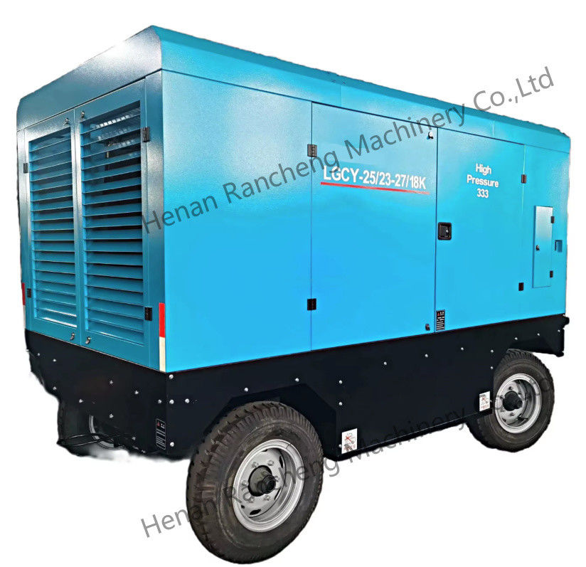 LGCY-25/23-27/18K 360HP Cu-mmins Two-Stage Diesel Screw Portable Air Compressor For Jack Hammer / Drilling Rig