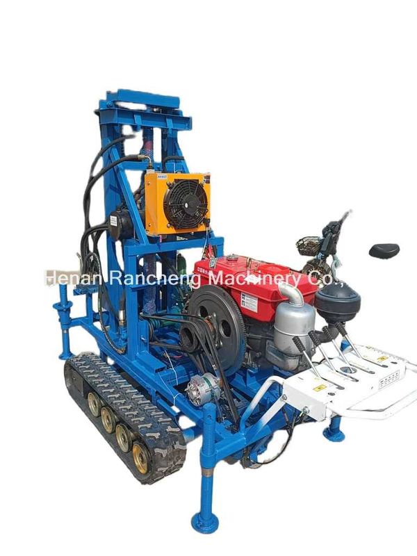 Easy Operation RCS200C Rubber Crawler Portable Drilling Rig With 150m Depth 450mm Diameter