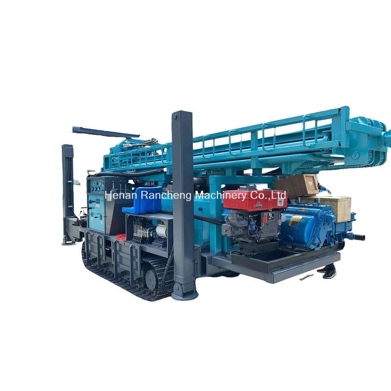 High-Performance Crawler-Mounted Water Well Drilling Machine 350m Depth 91KW Yuchai Engine For Sale
