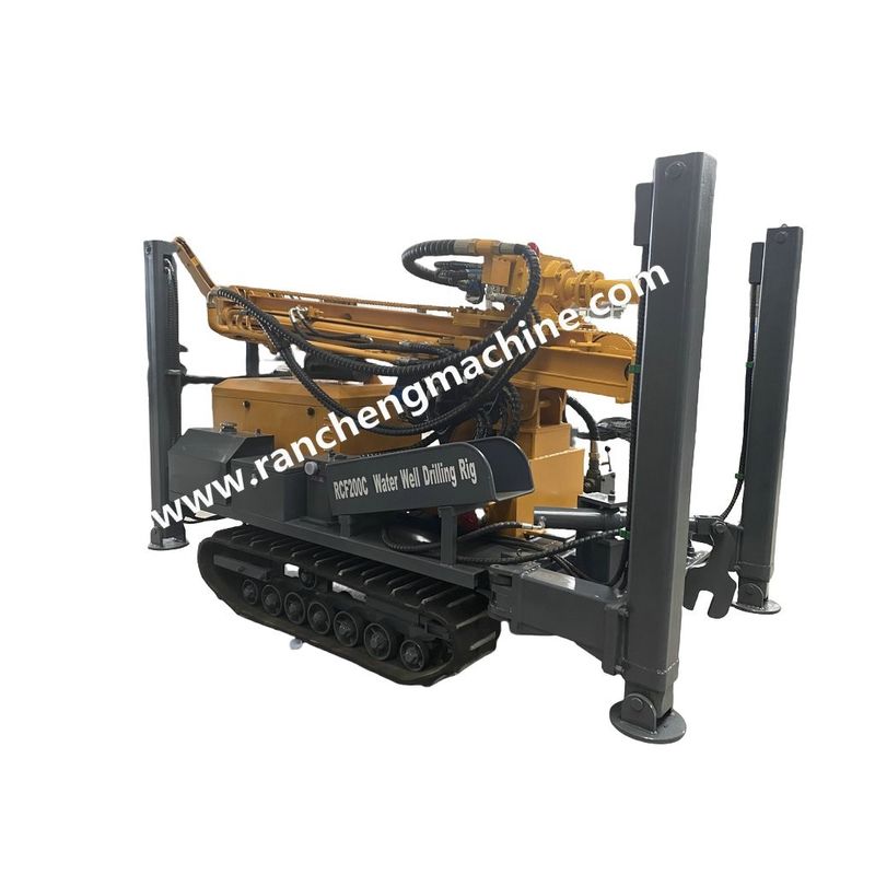 High-Performance 200m Depth Crawler Water Well Drilling Rig With 58KW YuChai Diesel Engine