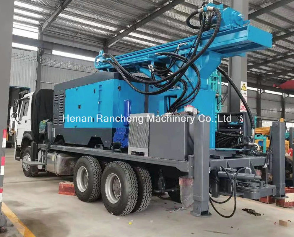 Hydraulic 350m Well Drilling Machine Mounted Drilling Truck Price Diesel Water Well Drilling Rig For Sale