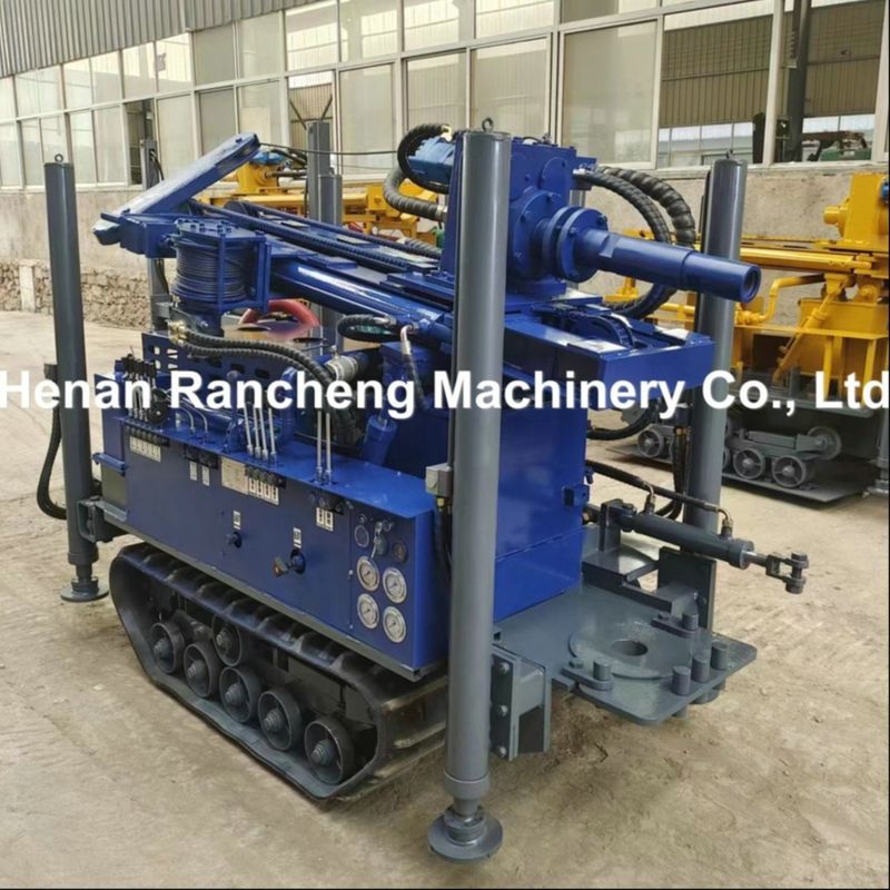 Depth 180m Mini Crawler Borehole Drilling Rig Machine With 77.3KW Diesel Engine