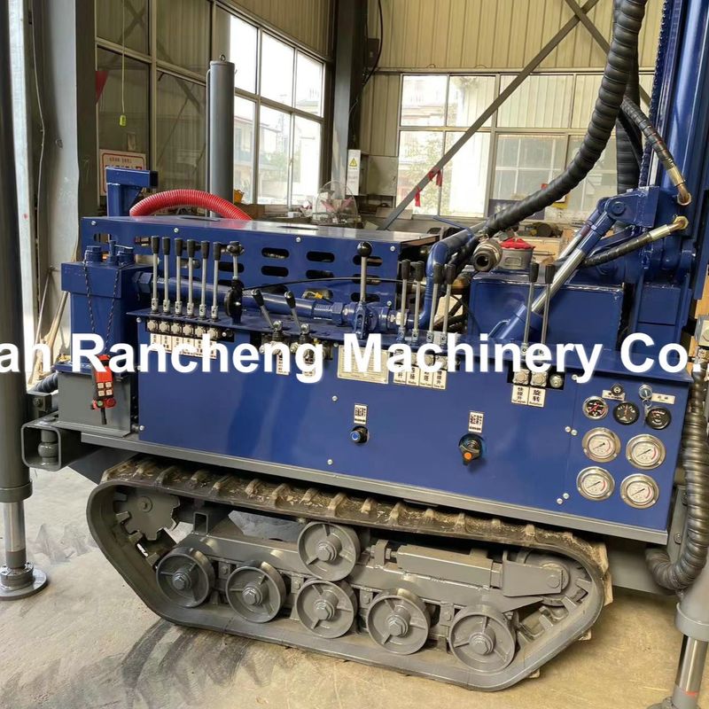 Depth 180m Mini Crawler Borehole Drilling Rig Machine With 77.3KW Diesel Engine