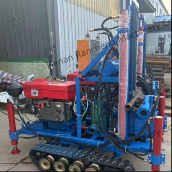 Hydraulic Crawler Mounted 160m Borehole Drill Wells Water Well Drilling Rigs Machine with 35HP Engine