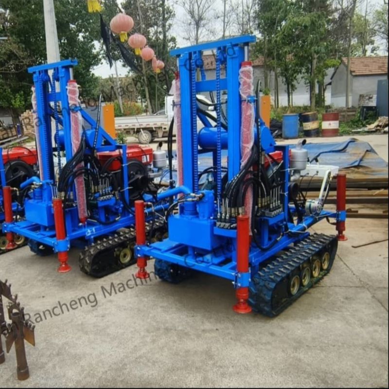 Hydraulic Crawler Mounted 160m Borehole Drill Wells Water Well Drilling Rigs Machine with 35HP Engine