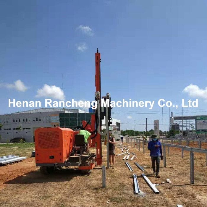 Hydraulic Drilling Rig Quotation RC260Y Model Both Rotary Drilling And Ramming  Ramming Head For Max 6m Ramming Pipe