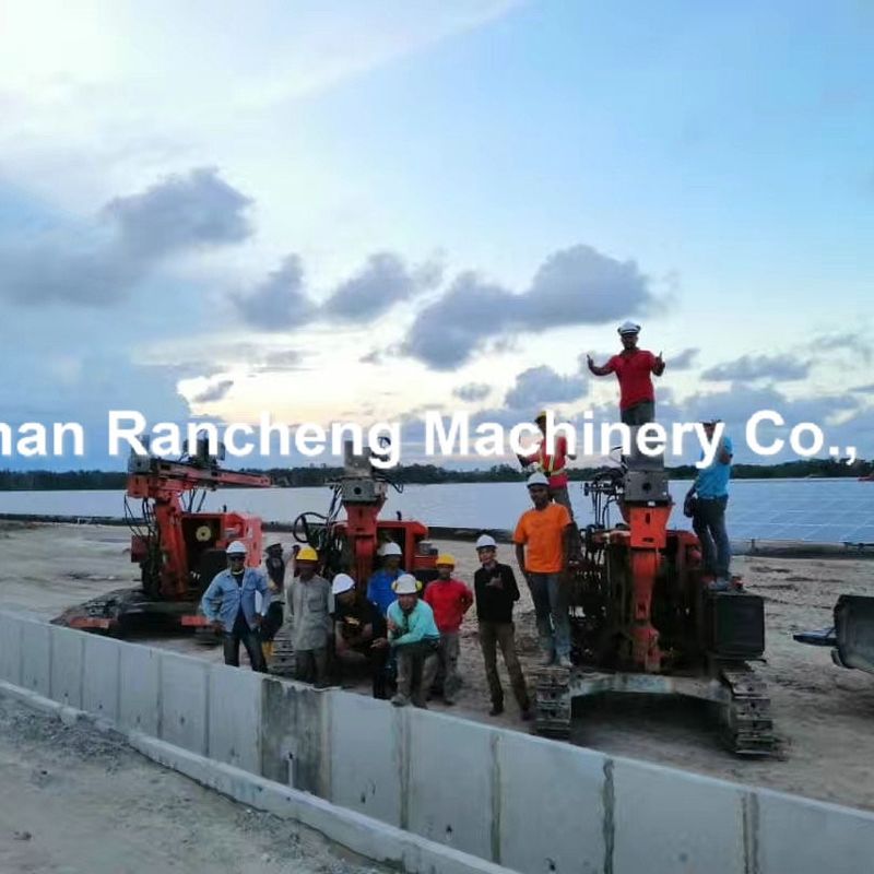 Hydraulic Drilling Rig Quotation RC260Y Model Both Rotary Drilling And Ramming  Ramming Head For Max 6m Ramming Pipe