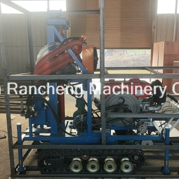 150m Depth Percussive And Rotating Type Rubber Crawler Mounted Water Drilling Rig