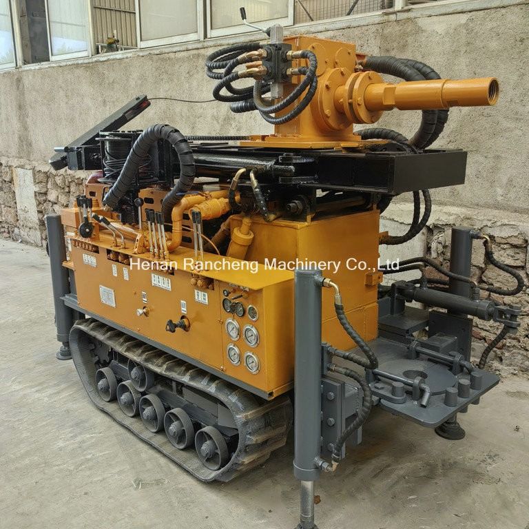 180m Pneumatic Water Well Drilling Rig Multi-function Crawler Mounted Rig With 55KW Quanchai Diesel