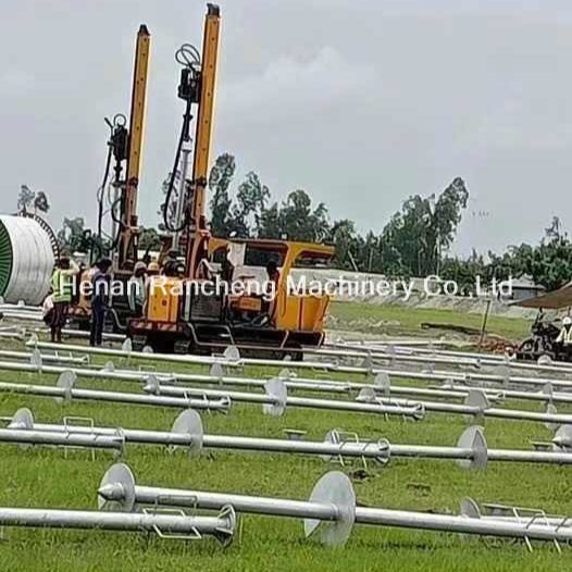 Solar Pile Driver With 39KW Engine For 170 Cm Depth And 2.8T Vehicle Weight