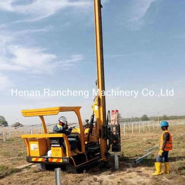 Solar Pile Driver With 39KW Engine For 170 Cm Depth And 2.8T Vehicle Weight