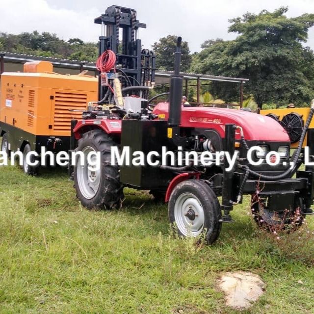 200m Classic Water Borehole Drill Rig Tractor Mounted Water Well Drilling Rig