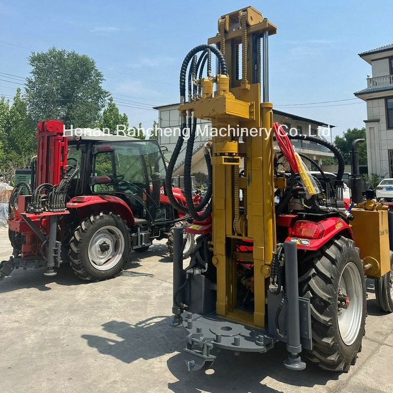 200m Tractor Mounted Big Power Water Well Drilling Machine Tractor Deep Borehole Drill Rig