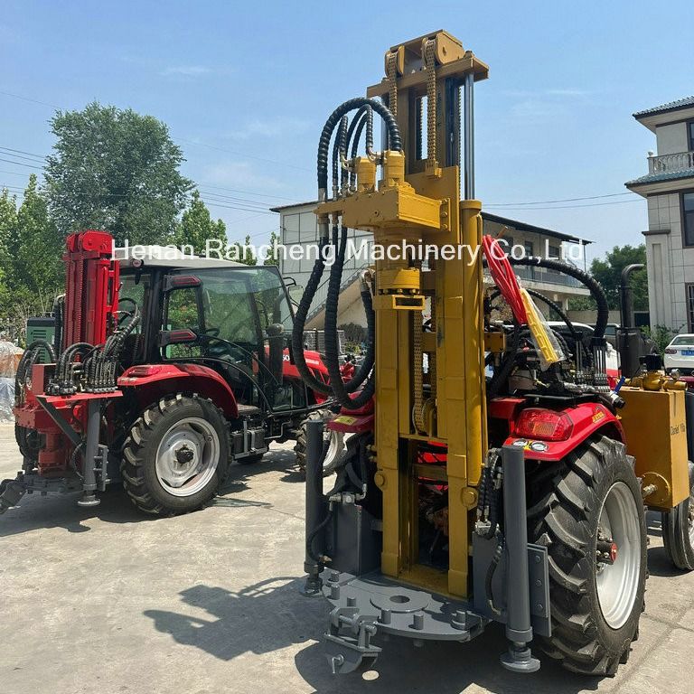 200/260m 254mm Tractor Mounted Four Wheels Big Power Water Well Drilling Rig