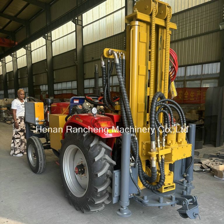 Remote Control Tractor Water Well Drilling Rig 260m Agricultural Water And Pneumatic Well Drilling Rig