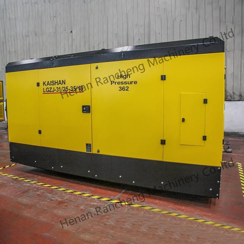 Capacity 1107CFM Pressure 25bar Diesel Engine Screw Compressors Portable Air Compressors
