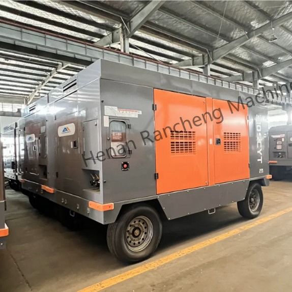 310SCYT 1178 Cfm Portable Screw Air Compressor 4 Wheels For Water Well