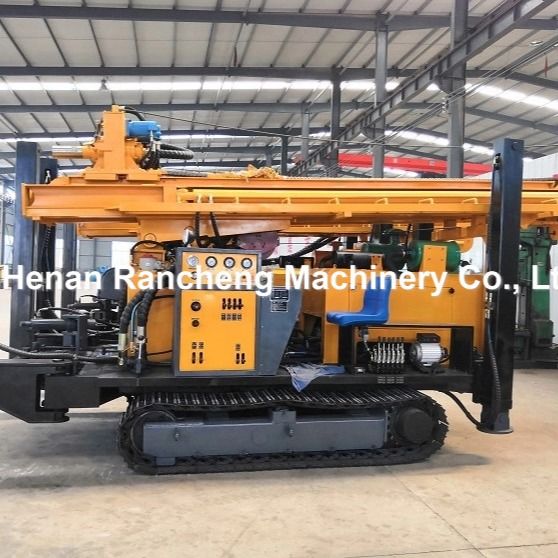 Hydraulic Borehole Water Well Drilling Rig 680m  Crawler Mounted Machine With 154KW Cummins Engine