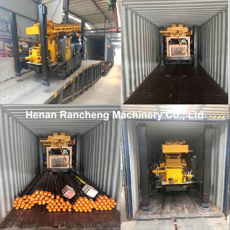 Hydraulic Borehole Water Well Drilling Rig 680m  Crawler Mounted Machine With 154KW Cummins Engine
